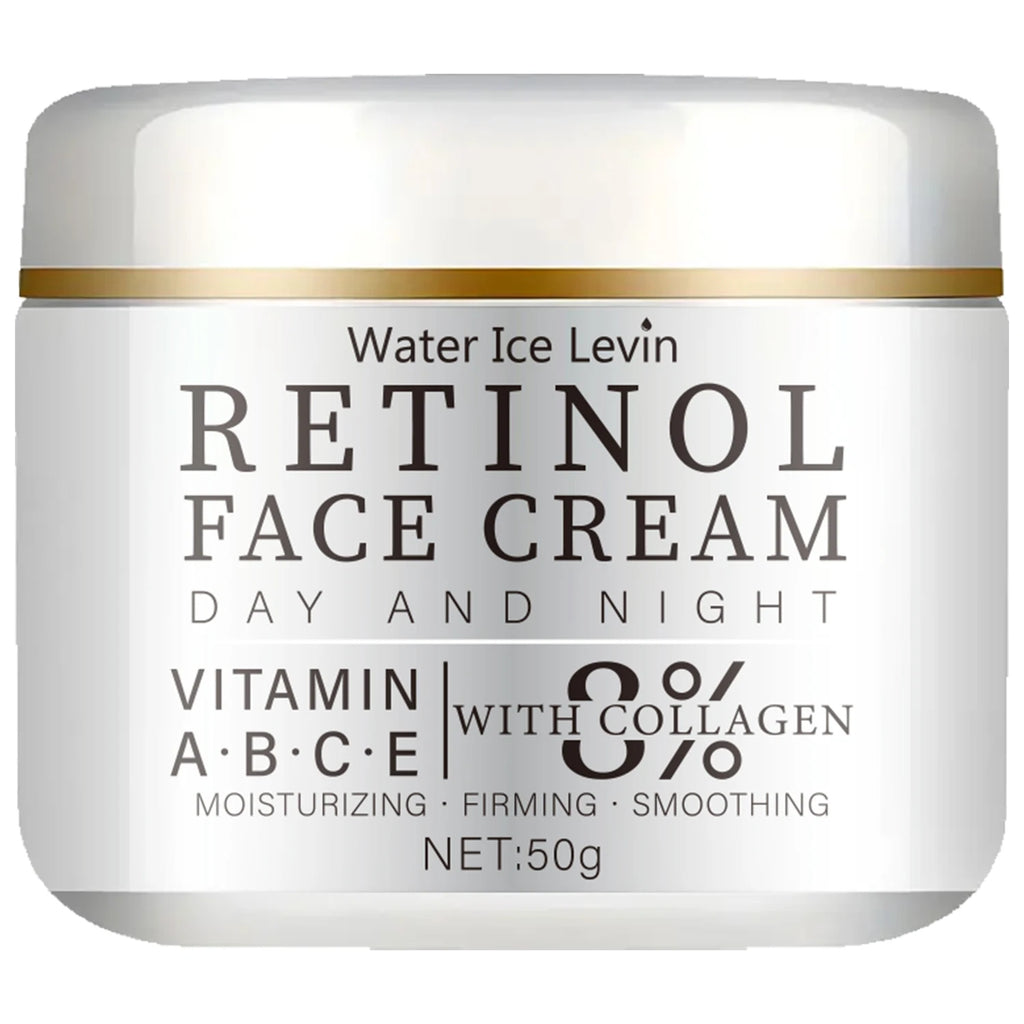 Retinol Face Cream. Vitamins A B C E Collagen. Moisturizing Firming Smoothing Skin Texture. Day Night Formula. 50g.