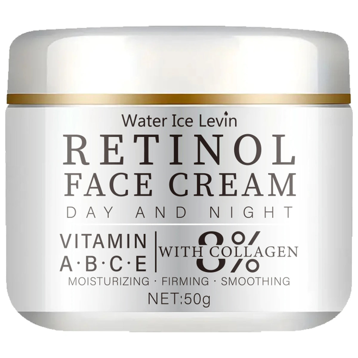 Retinol Face Cream. Vitamins A B C E Collagen. Moisturizing Firming Smoothing Skin Texture. Day Night Formula. 50g.