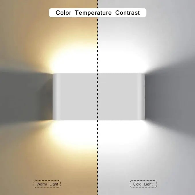 Led Wall Lighting 12W Aluminum Outdoor IP65 Waterproof Modern Indoor Wall Lamp for Bedroom Living Room Porch Garden Light