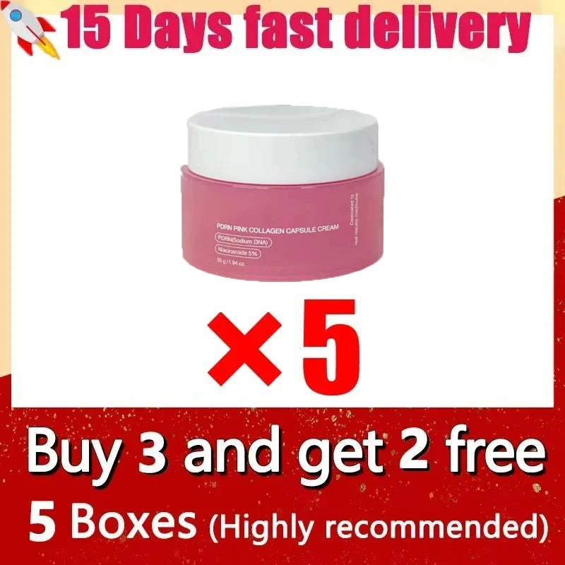 Korean Skincare 55g PDRN Pink Collagen Capsule Cream 5% Niacinamide Hydrolyzed Collagen Hydrating Glow Elasticity Care