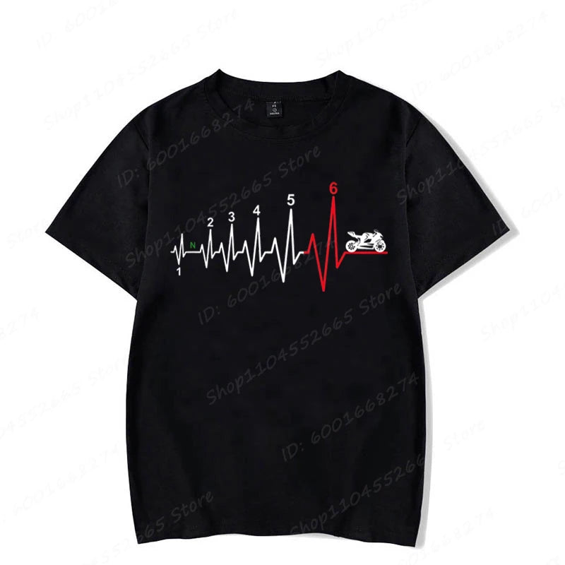 1N23456 Motorcycle Speed Graphic Print T-Shirts Summer Men's T Shirt Clothing Streetwear Short Sleeve Funny Motorcycle Shirts