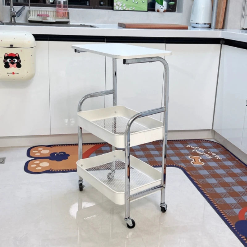 Kitchen Islands And Carts Trolley Rack Mobile Multi Functional Household Multi Layer Storage Organizer Cart Rack Shelf Furniture
