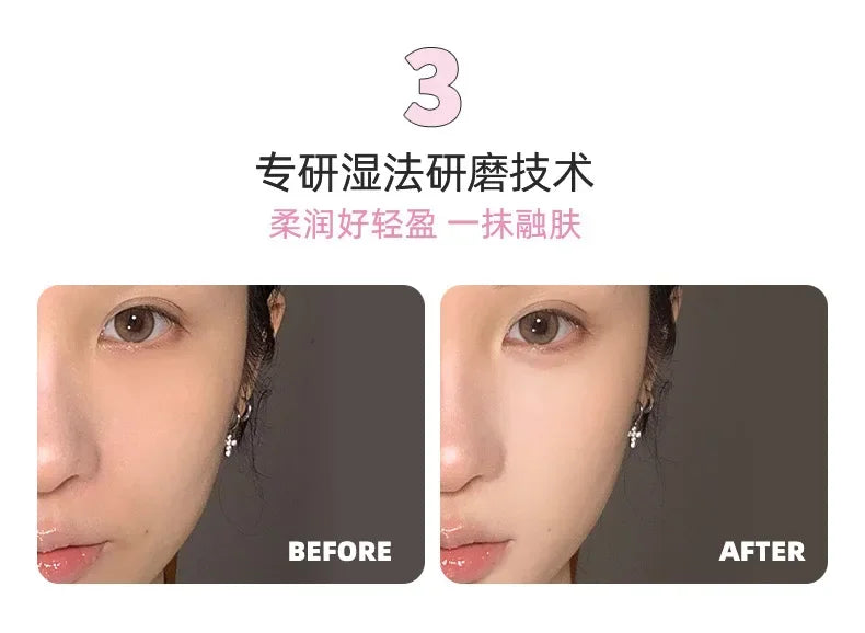 FLORTTE BUNNY Monochrome highlighting powder Naturally Brightening Facial Blush Cream High Gloss Face Blusher Makeup Cosmetics