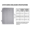 AY370 Series IP67 Aluminum Box Wifi Ribbed Aluminum Case For Omni Directional Antenna
