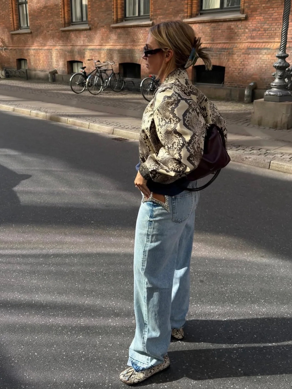 Y2k American Retro Star Ripped Jeans Women Two Hollow Out Denim Pants Casual Goth Streetwear Wide Leg High Waisted Baggy Jeans