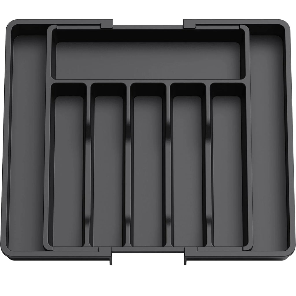 Large Extendable Cutlery Organizer Tray Adjustable Kitchenware Drawer Storage for Spoons Forks Knives