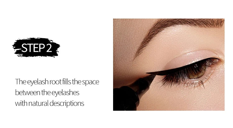 2Pcs 4D Mascara + Liquid Eyeliner Set, Waterproof Sweat-Proof Smudge-Proof, Lengthening Thickening Curling Long Lasting Eye Make