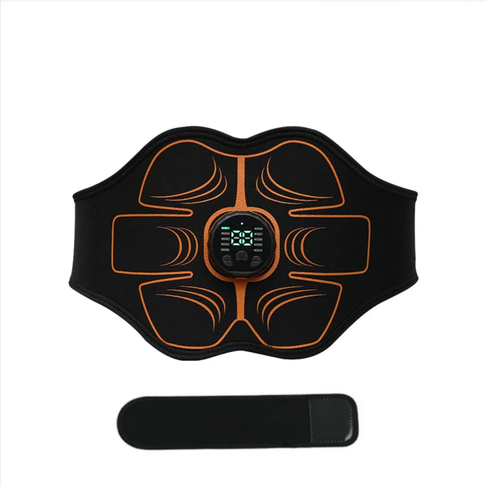 Electric Abdominal Belt Waist Trainer Wireless Abs Trainer USB Recharge Portable EMS Muscle Stimulator Body Slimming
