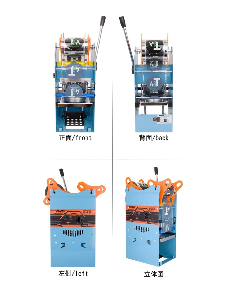 Cold Drink Shop Manual Bubble Tea Sealing Machine for 90mm/95mm Plastic Cup