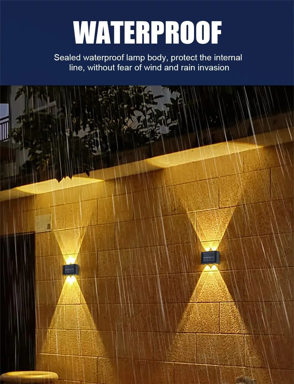 Solar LED Light Outdoor Solar Lighting Lamp Streetlights Exterior Decoration Garland Waterproof Solar Garden Light  Wall Light