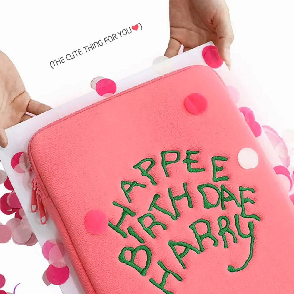 Pink Laptop Case Laptop Sleeve for MacBook Air/Pro 13-15.6Inch for Xiaomi/Dell,Cute Shockproof Tablet Sleeve IPad Case 9-11 Inch