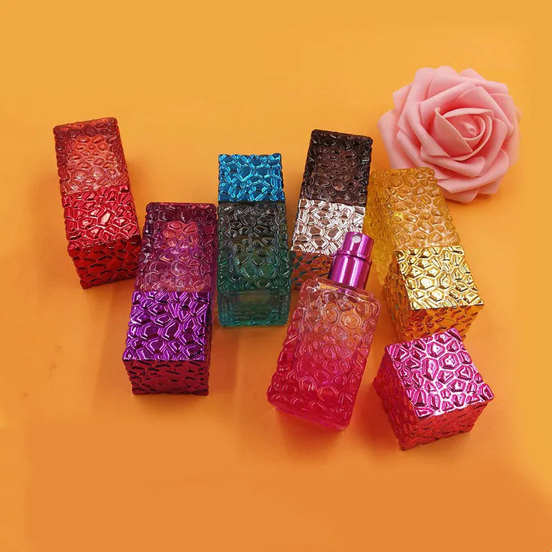 5/10/20pcs High-end 27ml Empty Perfume Bottle Colored Glass Spray Bottle Cosmetic Container Fragrance Atomizer Portable Travel