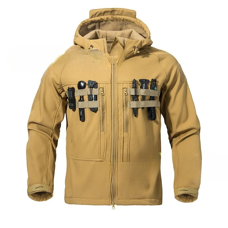 Jumper for Men, Jacket for Men, Soft-shell Jacket, Warm and Insulated, Waterproof, with A Strong Aggressive Style.