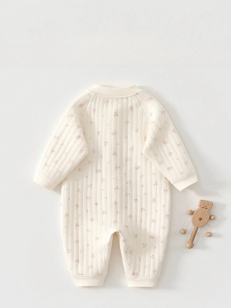 AYNIGIELL Autumn and Winter Newborn Jumpsuit, High-quality Pure Cotton Baby Girl Clothing 0-18 Month Baby Boy Outdoor Wear