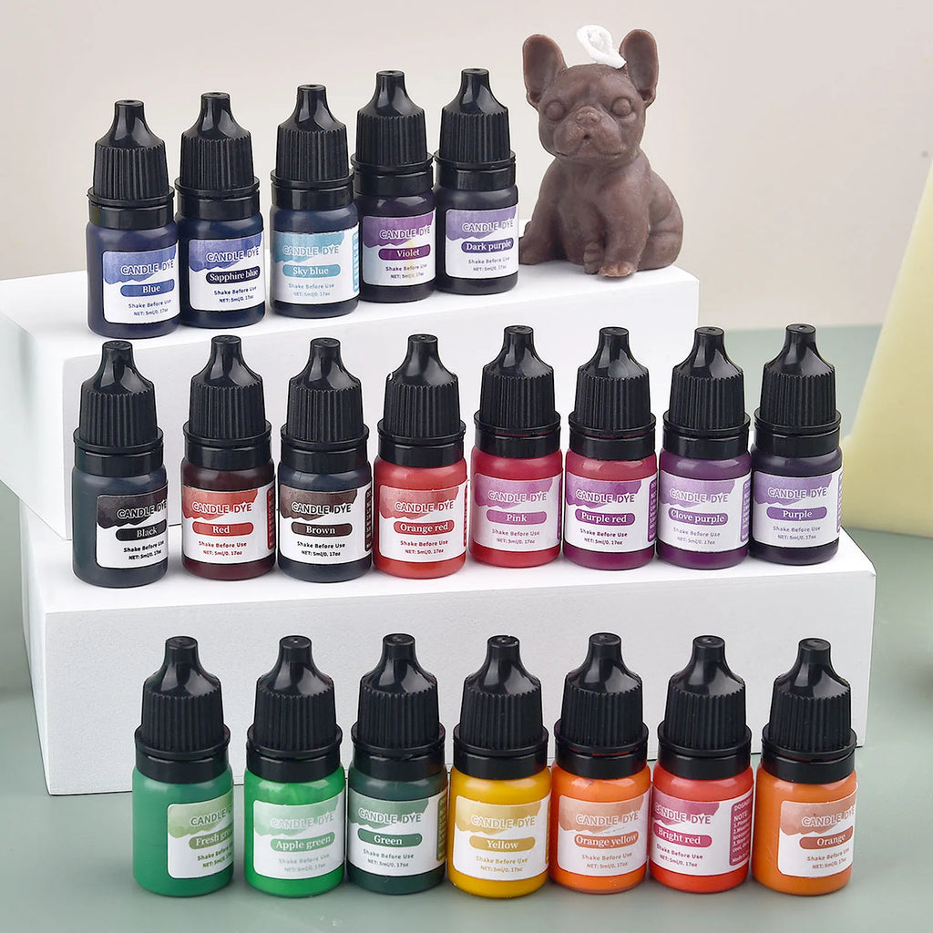 5ml/Bottle Candle Wax Pigment Colorant Non-Toxic Soy Candle Wax Pigment Liquid Dye Soy Wax DIY Soap Dyes Candle Making Supplies