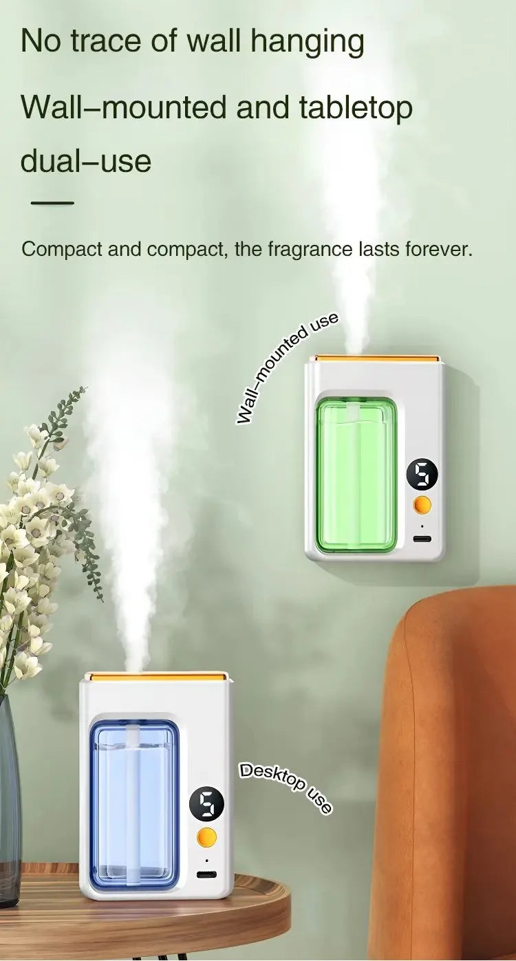 Automatic Aromatherapy Diffuser Machine Portable Essential Oil Fragrance Sprayer for Home Hotel Room Spa Scent