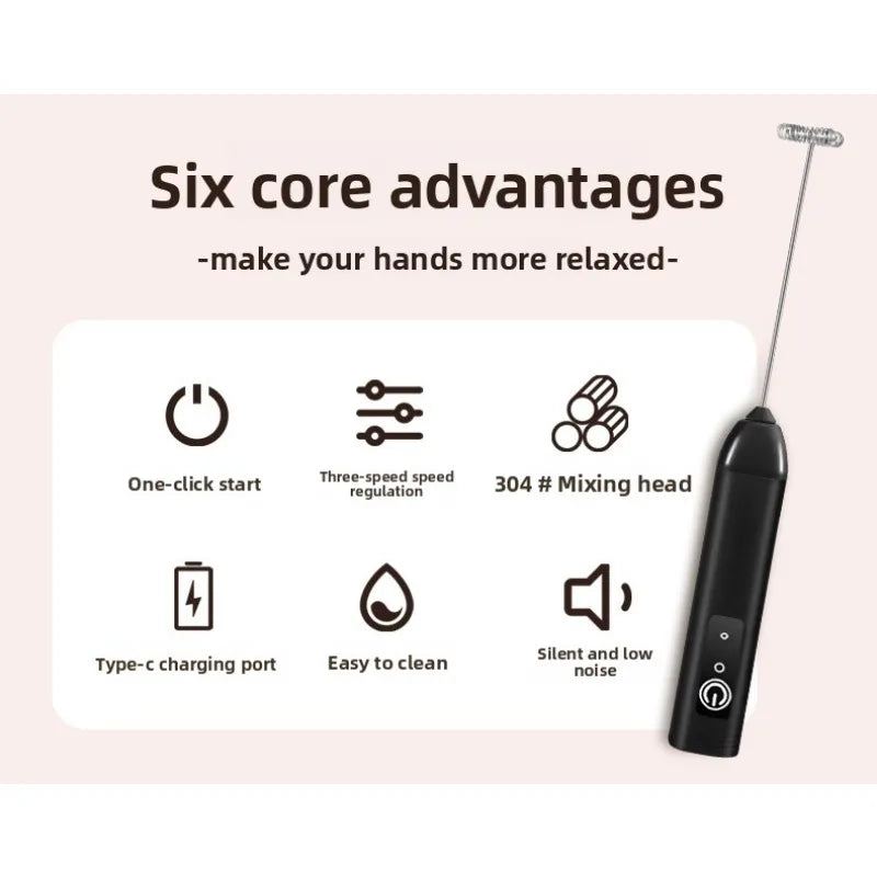 Electric Coffee Milk Frother Handheld Egg Beater Foamer Coffee Maker Electric Blender Mixer Mini Portable Blender Kitchen Tool