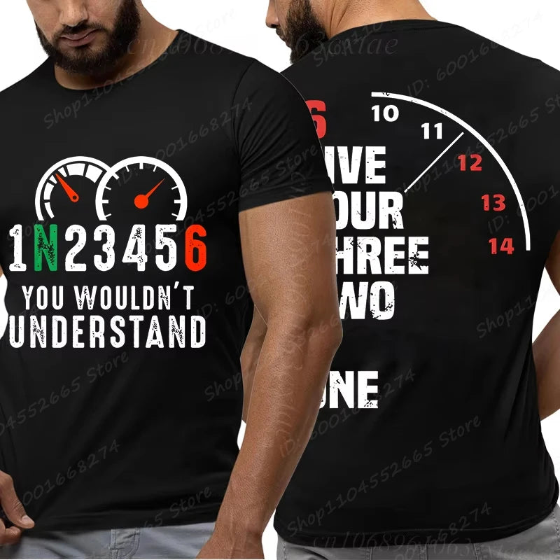 1N23456 Motorcycle Speed Graphic Print T-Shirts Summer Men's T Shirt Clothing Streetwear Short Sleeve Funny Motorcycle Shirts