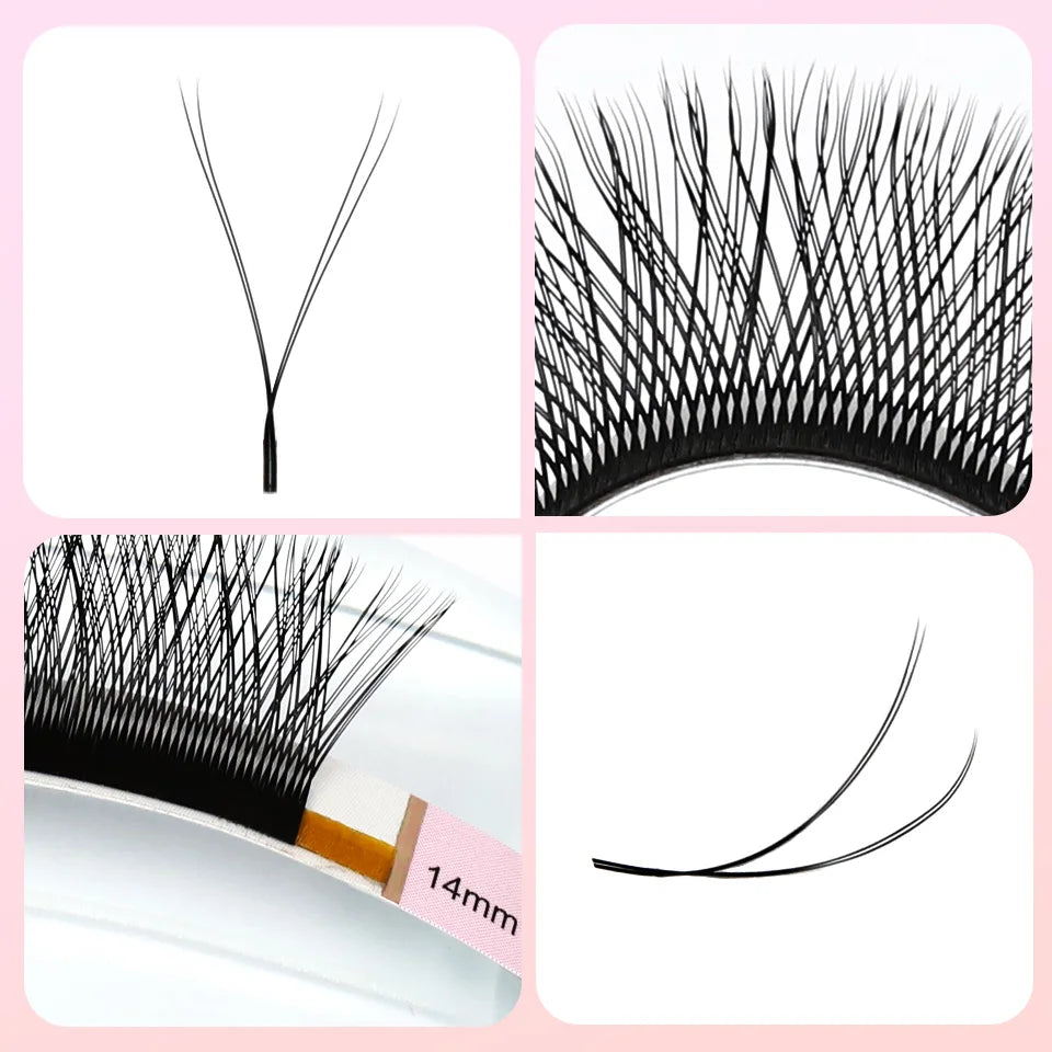 AGUUD Automatic Flowering 2D 3D 4D 5D W Shape Premade Fans Eyelash Extensions Natural Soft Individual Lashes Makeup Cilia