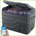 32L Dual Zone Car Refrigerator, Portable Freezer, -20°C to 20°C, 12/24V DC & 100-240V AC, Compressor Cooler for Camping RV