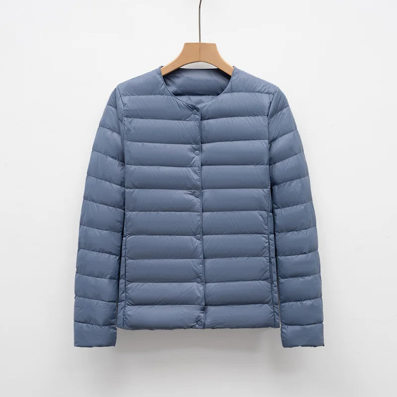12 Colors Women Long Sleeves 90% White Duck Down Female Slim Warm Inner Ultra Lightweight Packable Ski Jacket Down Liner Jackets
