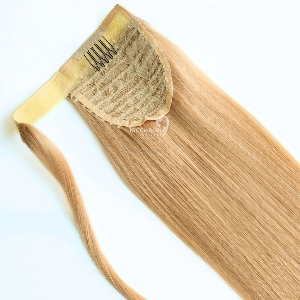 Wholesale Raw Ponytail Vietnamese Virgin Hair Vendors Soft Silky Cuticle Aligned Ponytail Non-Chemical Natural Straight Style