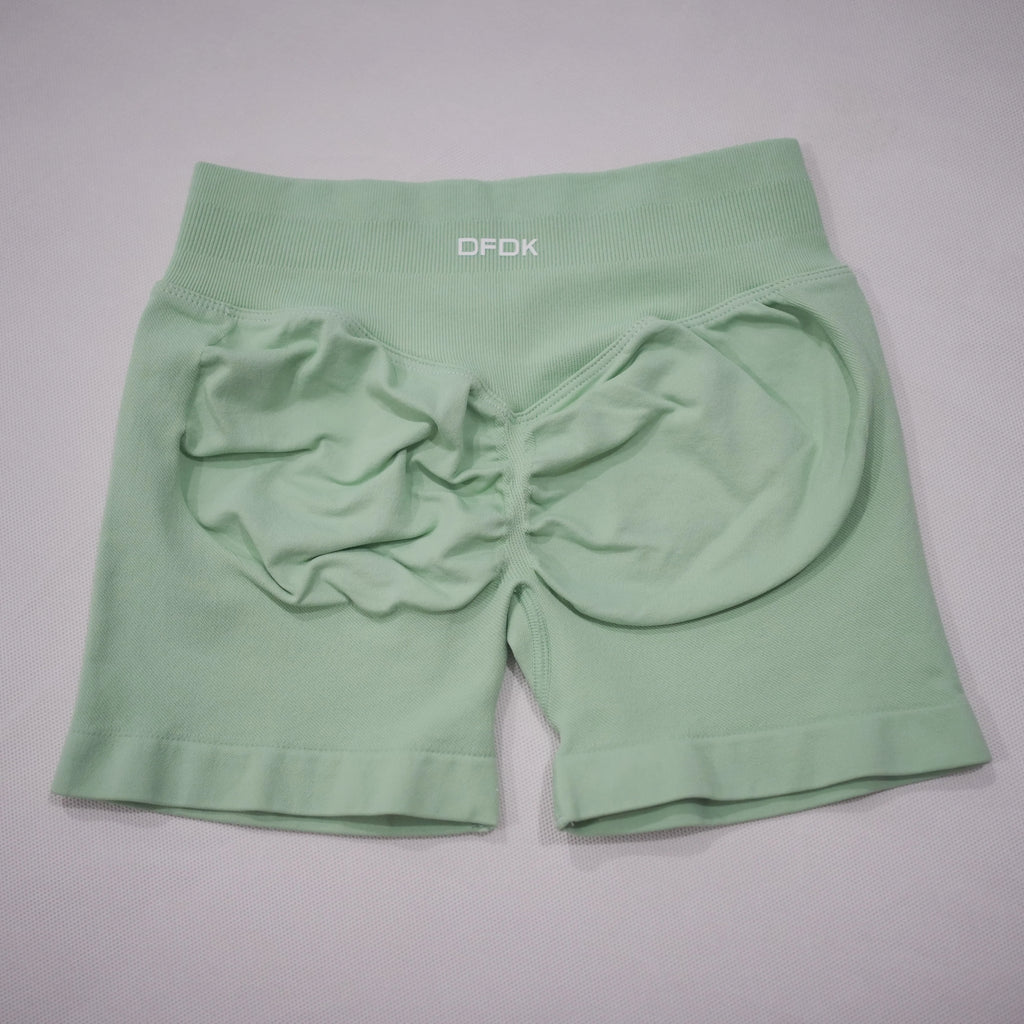 DFDK Women High Waist Yoga Shorts Scrunch Butt Lift Squat Proof Push Up Workout Shorts Gym Running Fitness Athletic Shorts