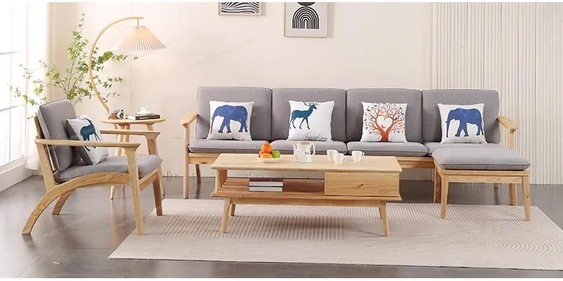 Relaxing Living Room Sofas Lounge Comfortable Wood Floor Modern Lazy Sofa Nordic Balcony European Divani Da Soggiorno Furniture