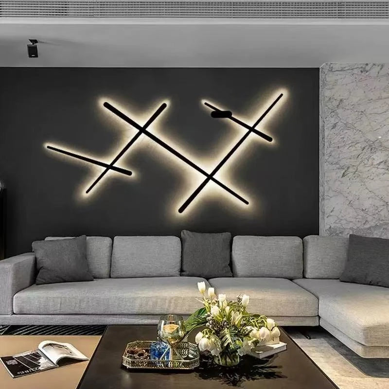 Italy Line Metal LED Wall Pendant Lights Stylish Dinning Room Bar Wall Hanging Lamps Home Decor Factory Outlet Lighting Fixtures