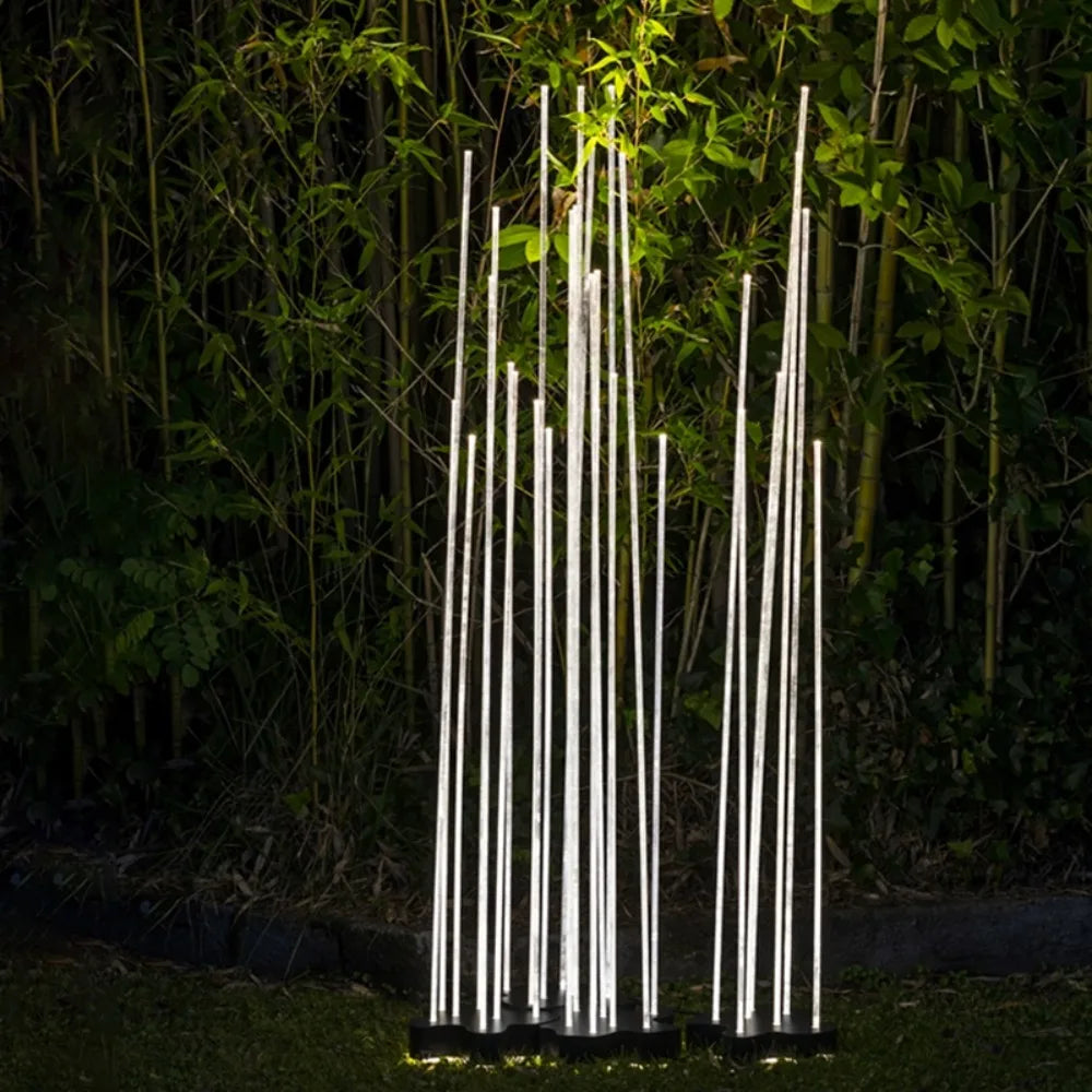 Modern simple stainless steel acrylic outdoor lawn lamp, high-grade durable lamp body, garden landscape waterproof reed lamp