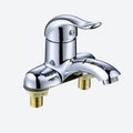 Bathroom Faucet Double-Hole Basin Hot And Cold Water Faucet For Toilet Kitchen Bathroom Plastic Steel Sink Mixer Tap