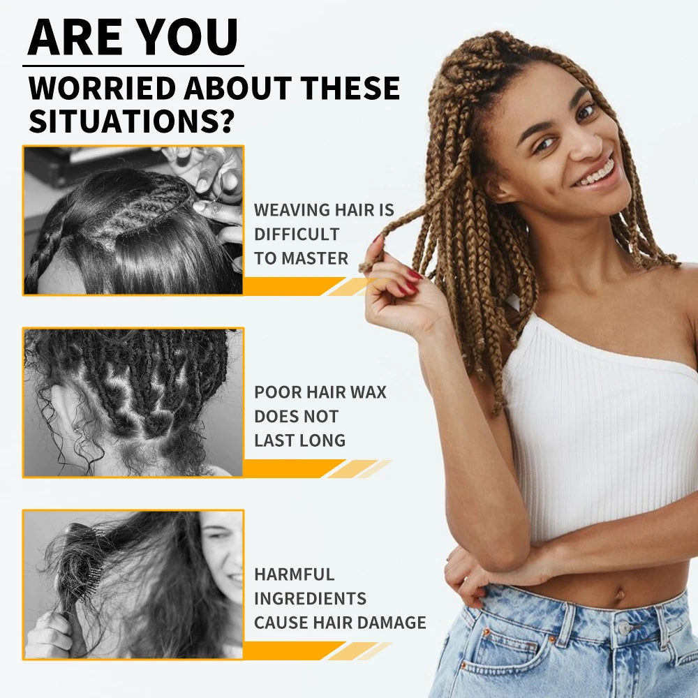 EJW Hair Braid Gel,Styling Wax For Natural Look Braid Style Curl Defining, Ehancing, Styling Waxes For Fly Away&Edge Frizz Hair.