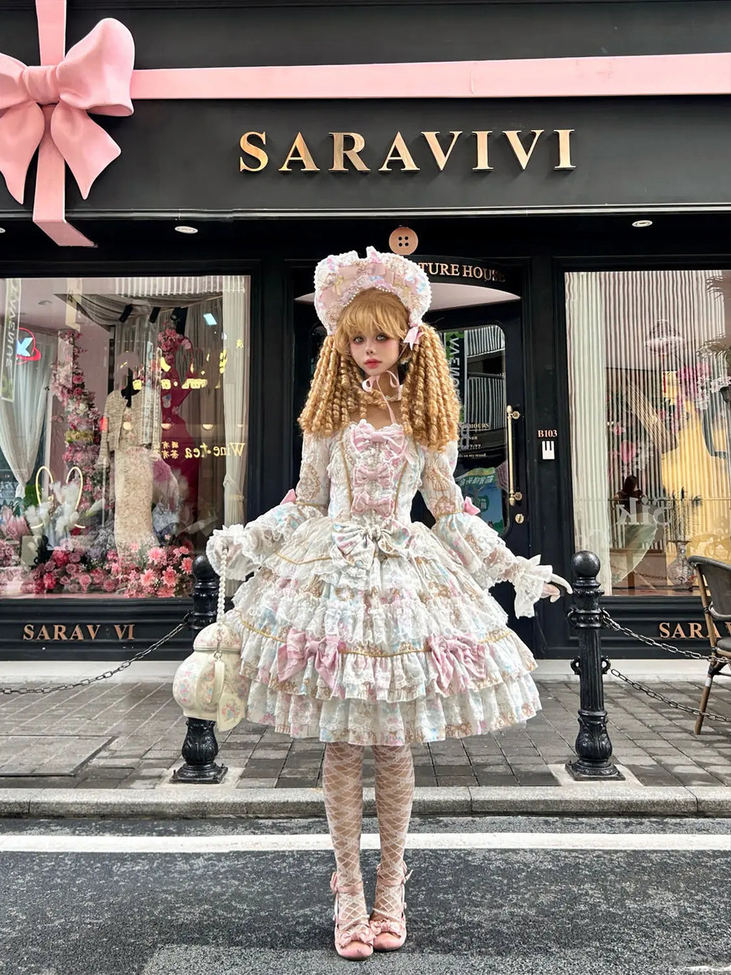 Original Design Lolita Sweet Long Sleeve OP Dress Women Autumn Super Fairy Cute Bow Birthday Party Girls Princess Dresses