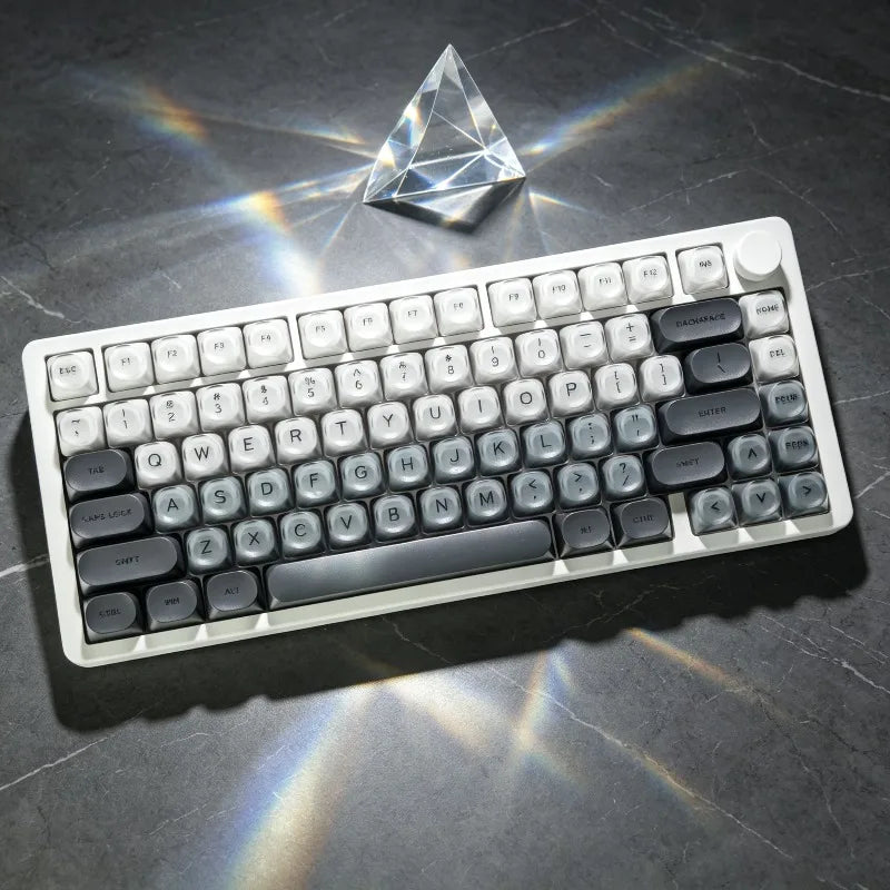 Gradient Purple Black Pink Crystal Keycaps Custom DIY for Gaming Mechanical Keyboard PBT Key Caps Set for Keyboard 68 70 80 90
