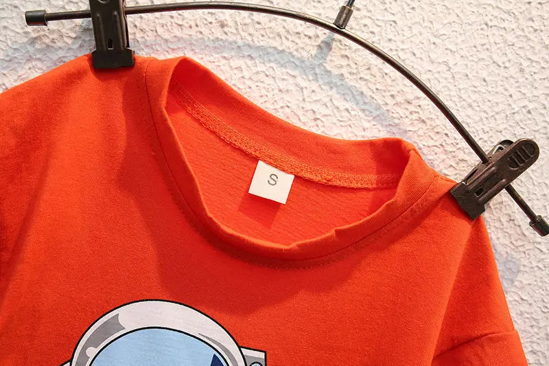 Summer Casual Children's Clothing Set Baby Boys Girls T-Shirt Short Pants 2pcs Suit Toddler Infant Coat for Kids 1-5 Years