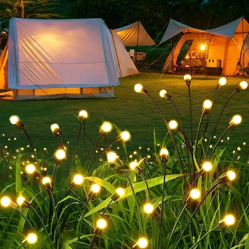 Solar Firefly Garden Lights Waterproof Outdoor LED Pathway Lights for Lawn Yard Landscape Decoration