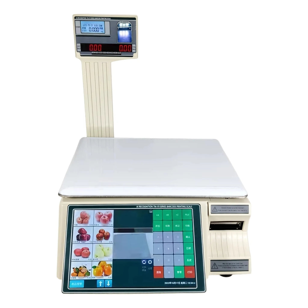 30KG LCD Barcode Label Printing Scales Retail Shop Cash Register Price Computing Scale  Electronic