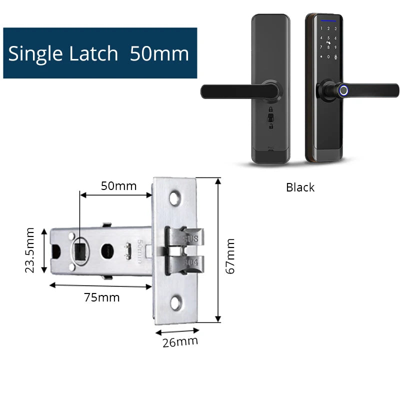 Zemismart Zigbee Fingerprint Door Lock Work with Tuya IC Card Key Password App Unlock with Doorbell Security Mechanical Lock