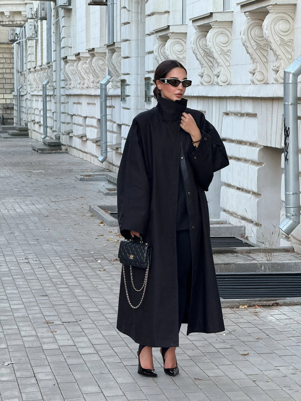 Women Green Oversized Belt Overcoat Elegant Long Sleeve Pleated Lapel Lace Up Windbreaker Autumn Lady Daily Street Outerwears