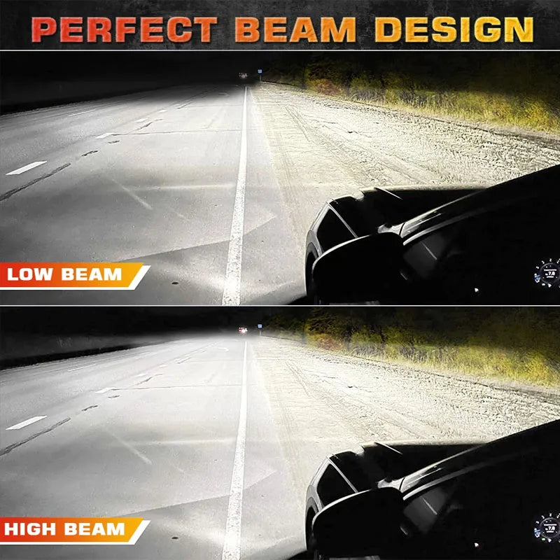 2PCS Dual Hyperboloid Bi LED 3 Lens Laser Projector Lenses Headlight 12V 24V Car Accessories Car Headlamp Retrofit Styling