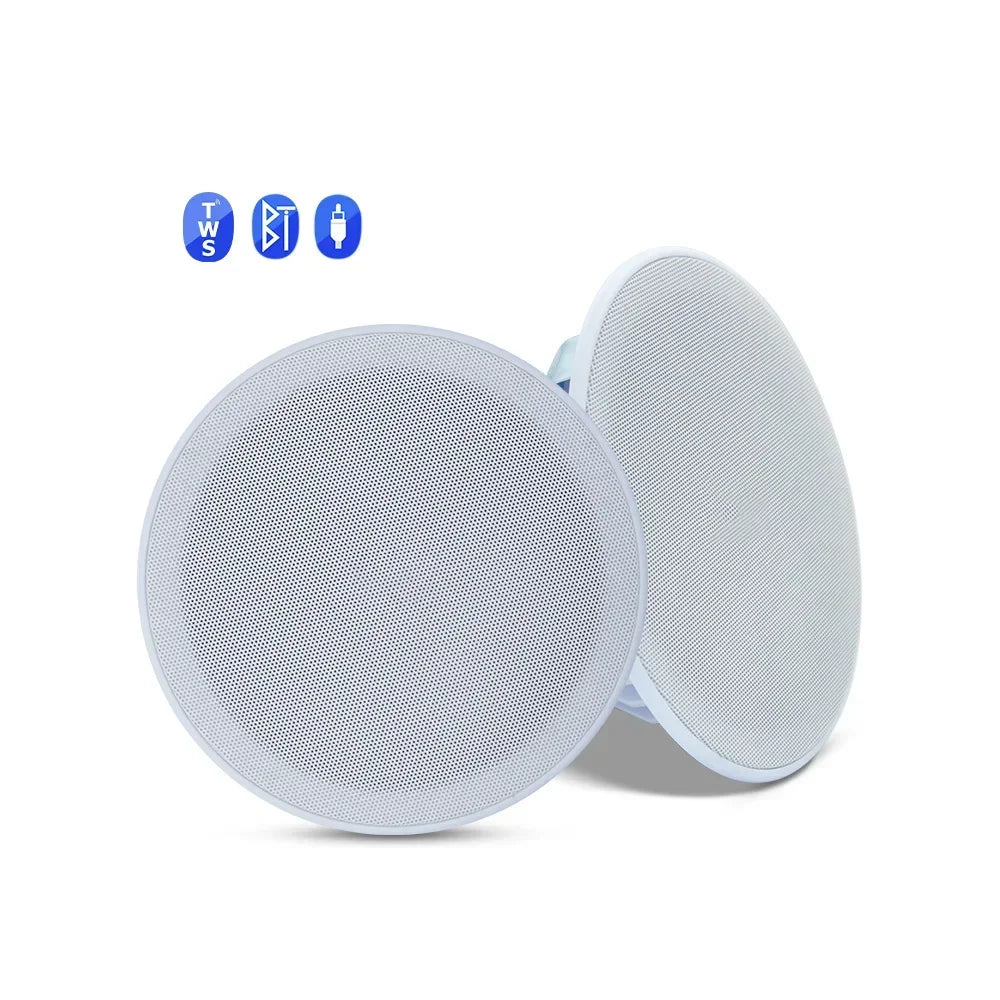 6inch Bluetooth Ceiling Speaker Home Theater Sound System Build-in Class D Amplifier Stereo Loudspeaker for Residential Hotel