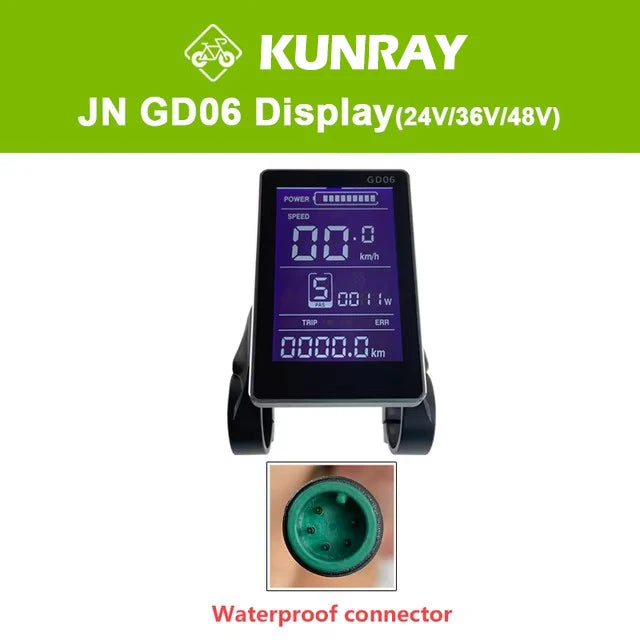 250W-750W Brushless For Electric Bike Controller LCD Panel Scooter EN06 S830 S866 JN Controller 15A 25A WP Plug Square Wave GD06