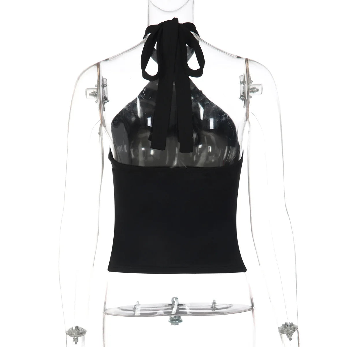 2026 Summer Fashion New Women's Retro Retro Hot Girl Tight Strap Top Hanging Neck Naked Back Sexy Vacation Beach Vest