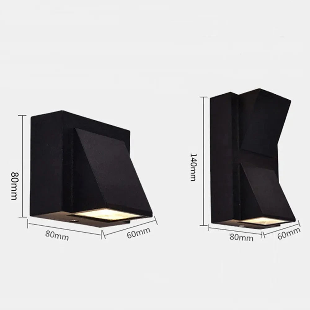 LED Wall Light Outdoor Waterproof IP65 Porch Garden Wall Lamp & Indoor Bedroom Bedside Decoration Lighting Lamp Aluminum