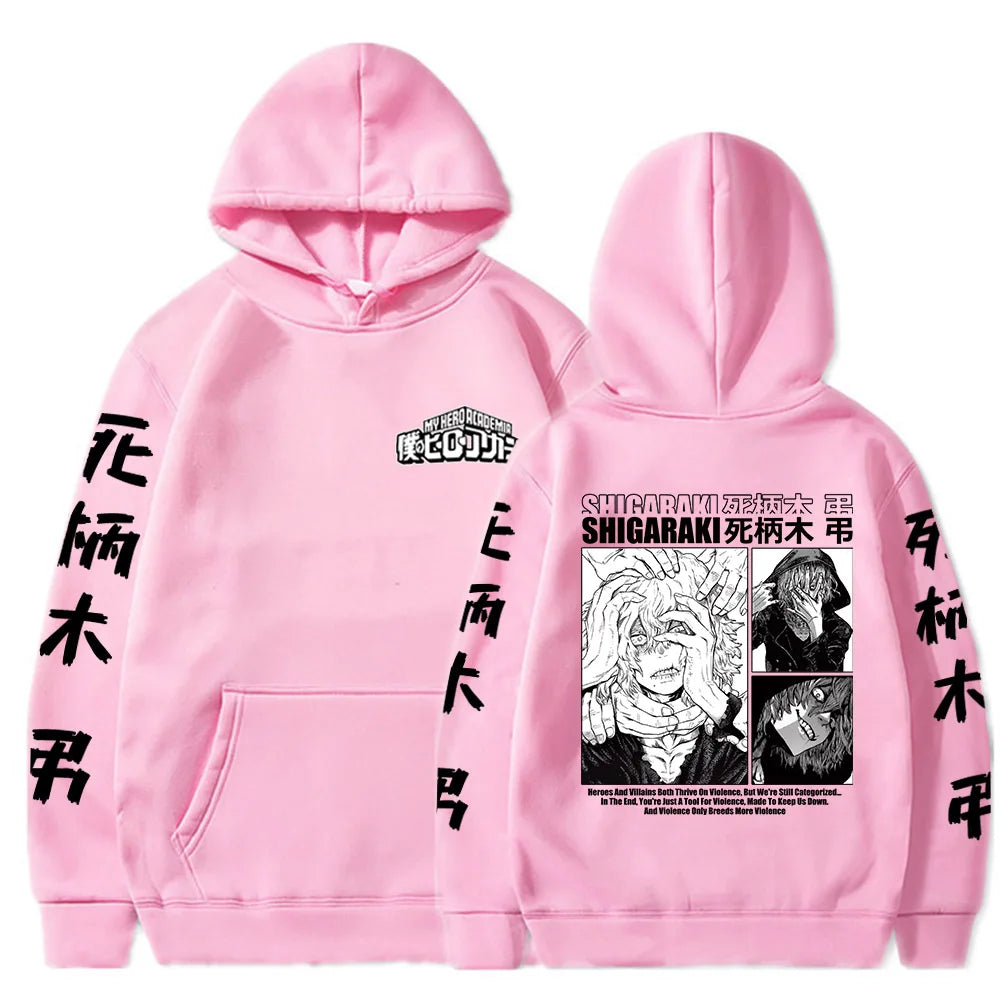 Anime My Hero Academia MHA Hoodie Shigaraki Tomura Manga Sweatshirt Boku No Hero Academia Gift Clothing Sudadera Felpa Moletom