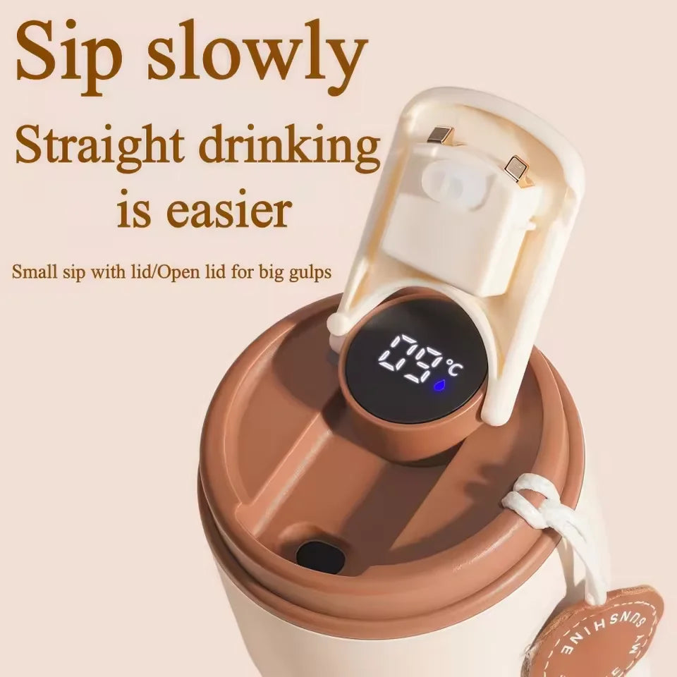 Smart Thermos Cup Bottle Water Digital LED Temperature Coffee Cup Stainless Steel Vacuum Cup Office Cup Business Drinking Mug