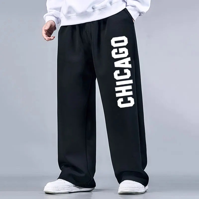 Plus Size Men's Sweatpants Casual Elastic Waist Pants Loose Fit Trendy Sporty Trousers Autumn Winter Spring Jogger Pants 6XL 7XL