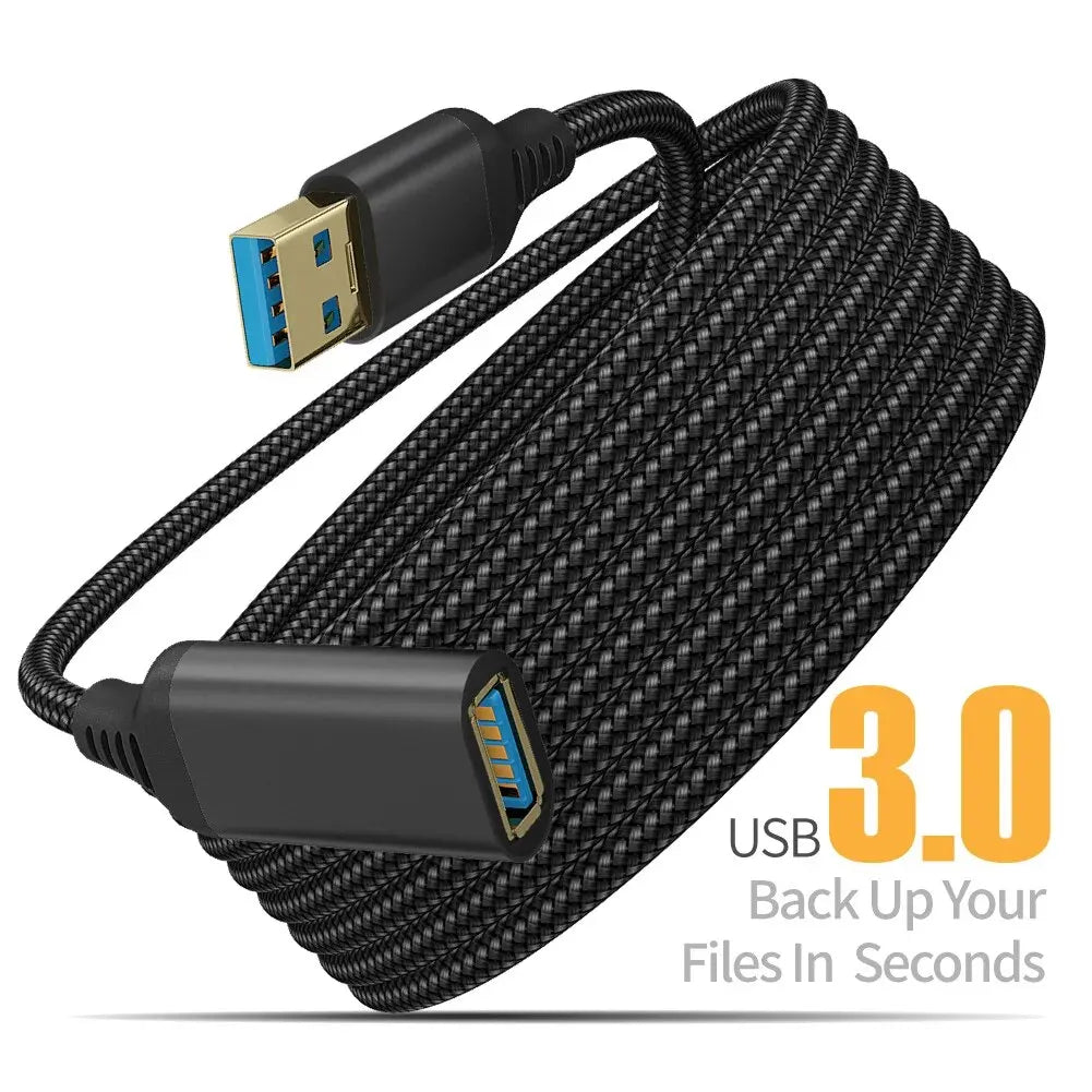 USB 3.0 Male-To-Female Extension Cable High-Speed Transmission Data Cable For Computer Camera Printer TV Extension Braided Cable