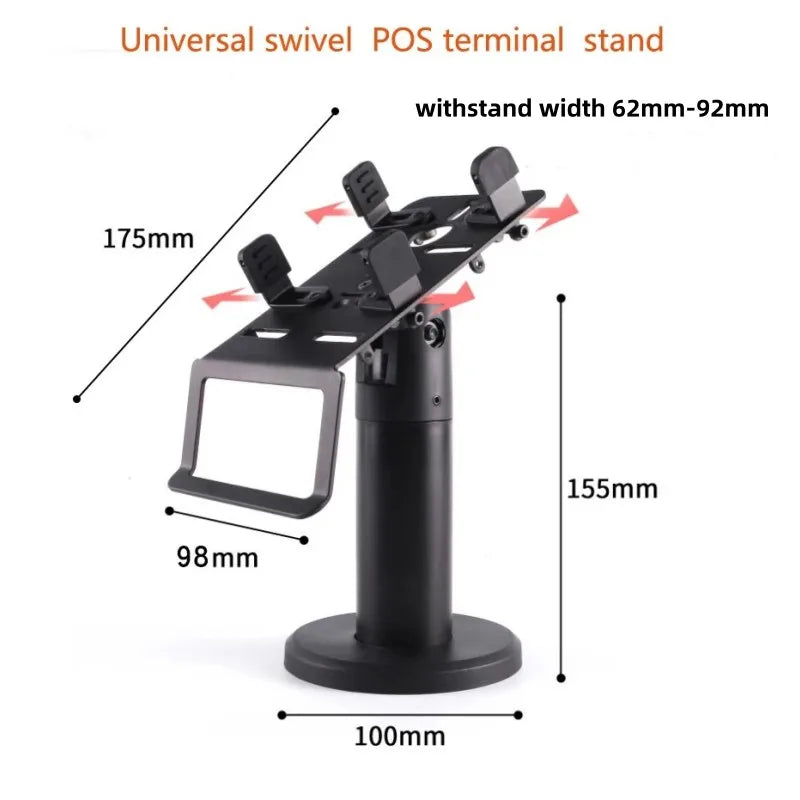 Adjustable Swivel Pos Terminal Stand Bracket Credit Card Machine Security Holder Payment System Base Mount