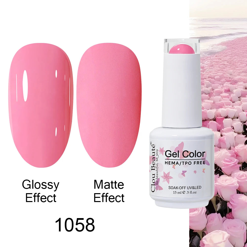 Clou Beaute HEMA TPO FREE Caramel Brown Wine Red Coffee Gel Nail Polish High Pigment Autumn Nail Art Full Coverage UV Varnish